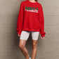 SIMPLY LOVE FULL SIZE SANTA'S FAVORITE ROUND NECK SWEATSHIRT