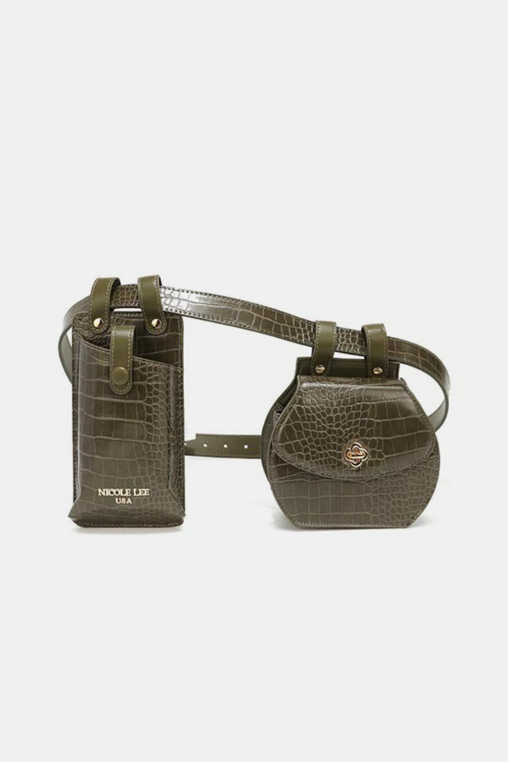 NICOLE LEE USA 2 PIECE TEXTURE BELT BAG