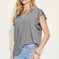 BASIC BAE FULL SIZE BAMBOO NOTCHED RUFFLED SHORT SLEEVE T-SHIRT
