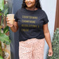 SIMPLY LOVE FULL SIZE COUNTDOWNS CHAMPAGNE RESOLUTIONS & CHEER ROUND NECK T-SHIRT