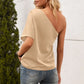 IVY LANE SINGLE SHOULDER HALF SLEEVE T-SHIRT