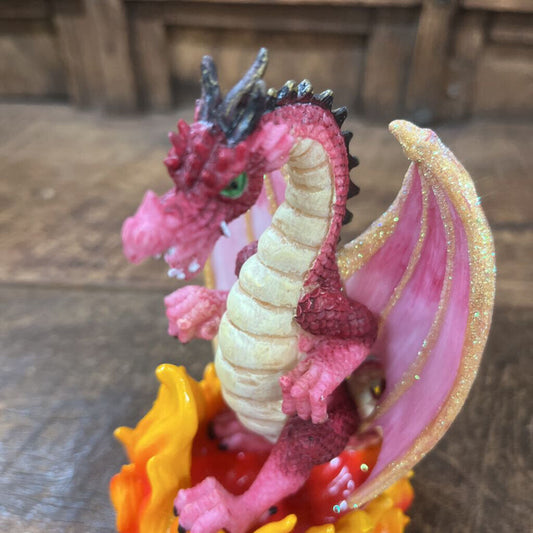 FANTASY RED DRAGON IN FLAMES MEDIEVAL-Thriftique Marketplace