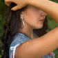 Faux Coral Long Squash Blossom Statement Necklace - 32 inch necklace