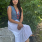 Faux Coral Long Squash Blossom Statement Necklace - 32 inch necklace