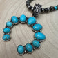 Faux Squash Blossom and Faux Pearl Necklace - 27 inch