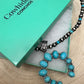 Faux Squash Blossom and Faux Pearl Necklace - 27 inch