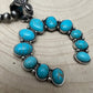 Faux Squash Blossom and Faux Pearl Necklace - 27 inch