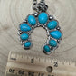 Faux Squash Blossom Pendant Necklace & Earring Set - 20 inch necklace