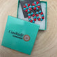 Faux Turquoise and Coral Cluster Post Earrings