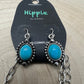 Faux Turquoise Squash Blossom and Earring Set - 18 inch necklace
