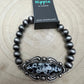 Faux White Buffalo Stretch Bracelet