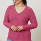 BASIC BAE FULL SIZE RIBBED V-NECK LONG SLEEVE T-SHIRT