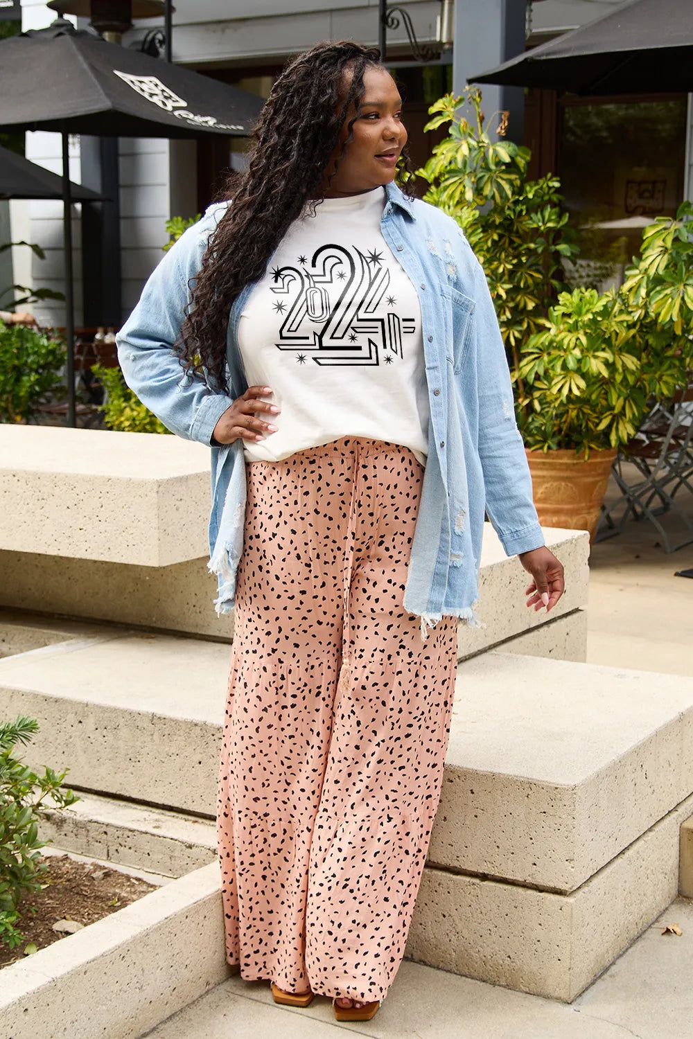 SIMPLY LOVE FULL SIZE 2024 ROUND NECK SHORT SLEEVE T-SHIRT