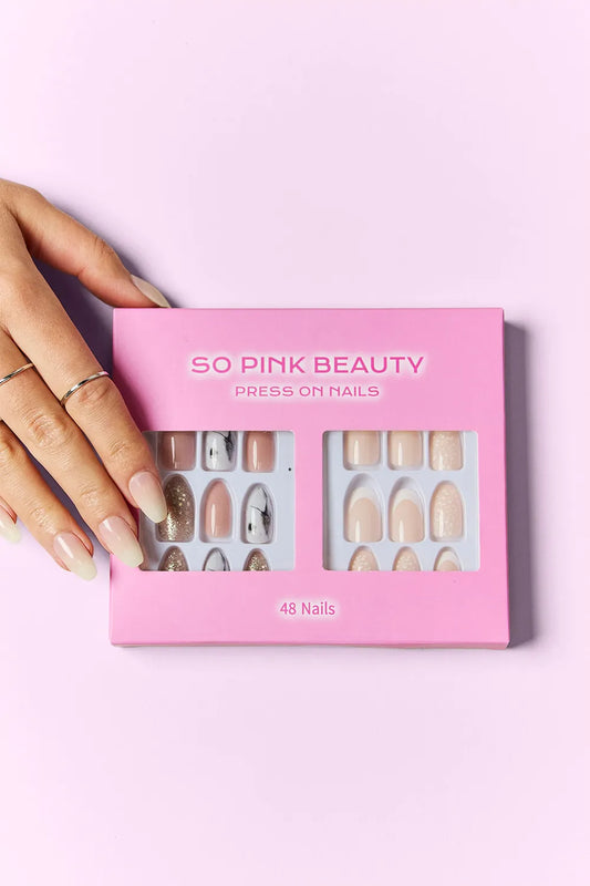 SO PINK BEAUTY PRESS ON NAILS 2 PACKS