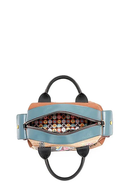 NICOLE LEE USA ECO-LEATHER BOSTON BAG