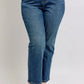 JUDY BLUE FULL SIZE HIGH WAISTED RIGID MAGIC NON-DESTROY STRAIGHT LEG JEANS PLUS SIZE