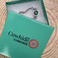 Flower and Faux Turquoise Cuban Chain Bracelet