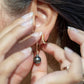 THIN GOLD FILLED TAHITIAN PEARL HOOP EARRINGS - HOKULOA