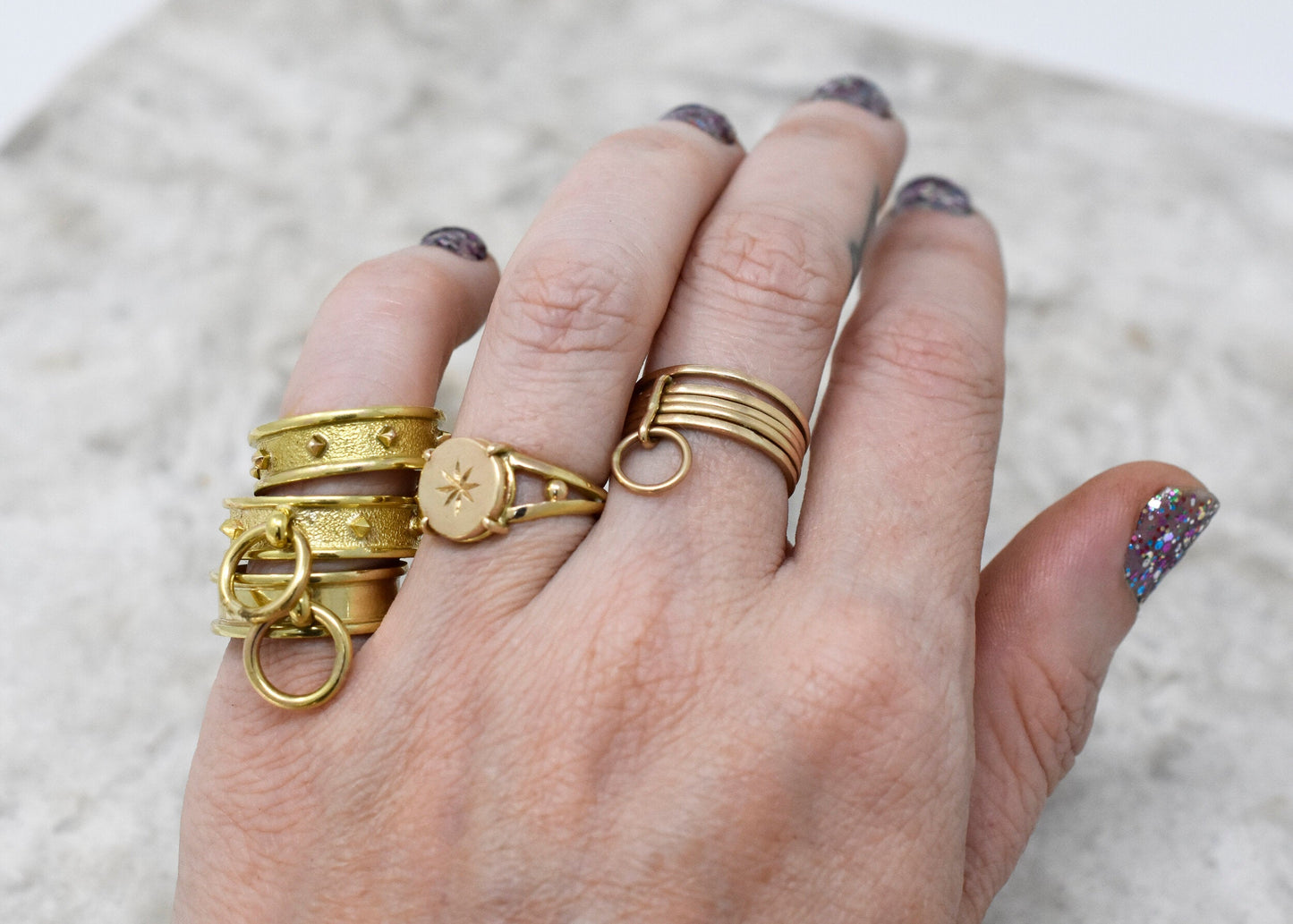 TETHER RING 14K YELLOW GOLD