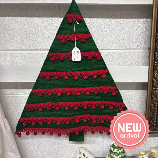 Handmade Felt Christmas Tree Wall Decor Used