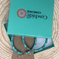 Hoop Earrings With Turquoise, Spiny Oyster & Sterling Silver Pearls - 2 1/4 inch hoops