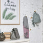 COLORED WOOD SQUARED COAT HOOK