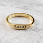 QUEER DAINTY GOLD PLATED OR STERLING SILVER RING