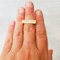 PETTY GOLD OR SILVER FLAT TOP RING