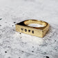 NOPE GOLD OR SILVER FLAT TOP RING