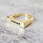 QUEEN GOLD OR SILVER FLAT TOP RING