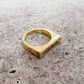 FEMINIST GOLD OR SILVER FLAT TOP RING