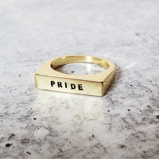 PRIDE LGBTQIA+ FLAT TOP RING