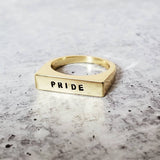 PRIDE LGBTQIA+ FLAT TOP RING