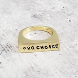 PRO CHOICE GOLD OR SILVER FLAT TOP RING