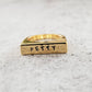 PETTY GOLD OR SILVER FLAT TOP RING