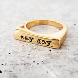 SAY GAY PRIDE RING