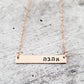 SHALOM CLASSIC BAR NECKLACE