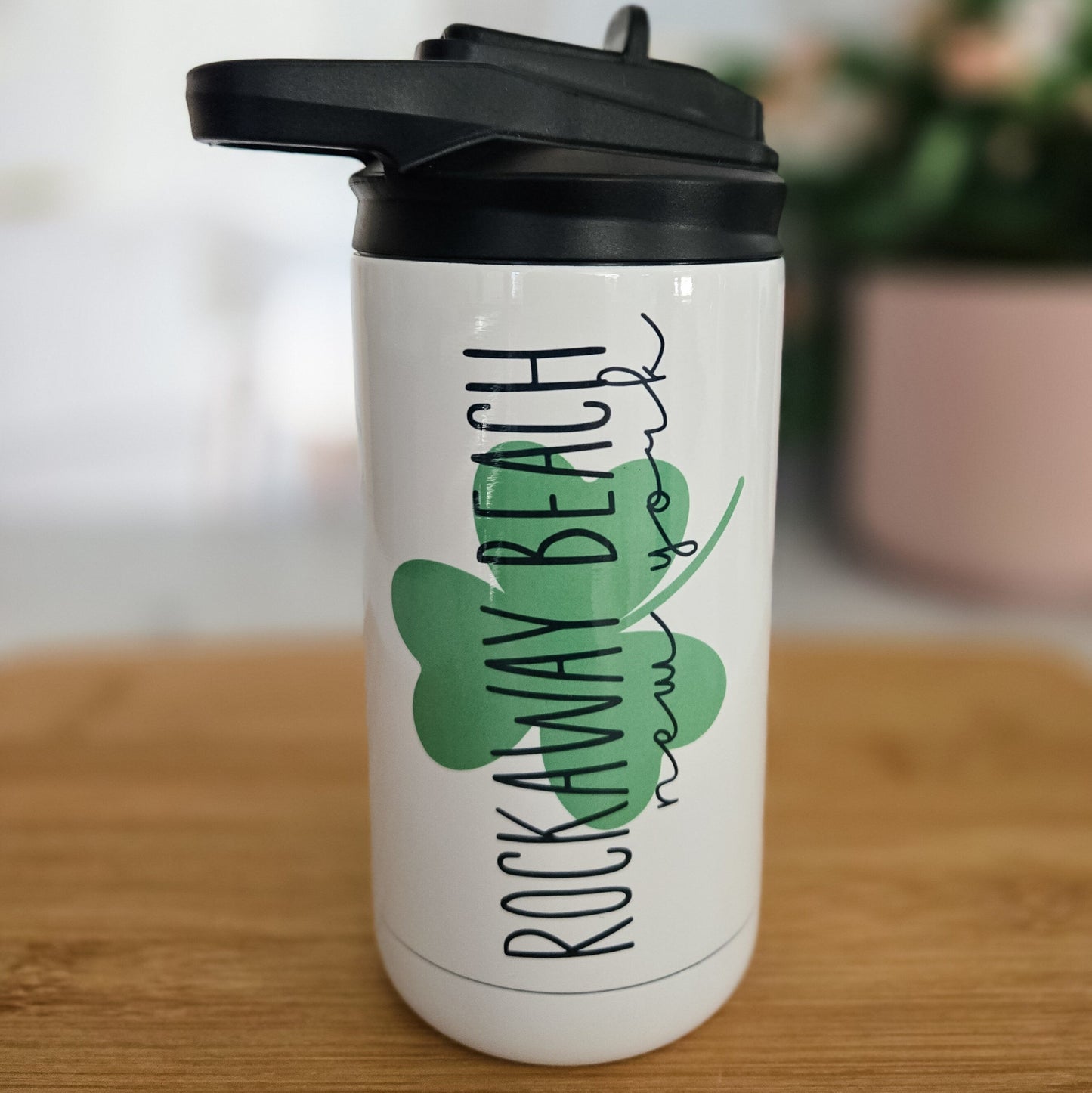 ST. PATRICK'S DAY SHAMROCK CUSTOM WATER BOTTLE