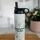 ST. PATRICK'S DAY HEART SHAMROCK CUSTOM WATER BOTTLE