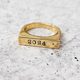 CLASS OF 2025 FLAT TOP GOLD OR SILVER RING