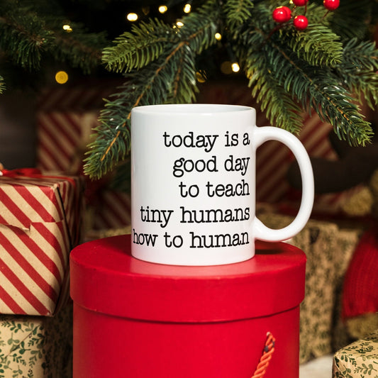 TEACHING TINY HUMANS TEACHER MUG