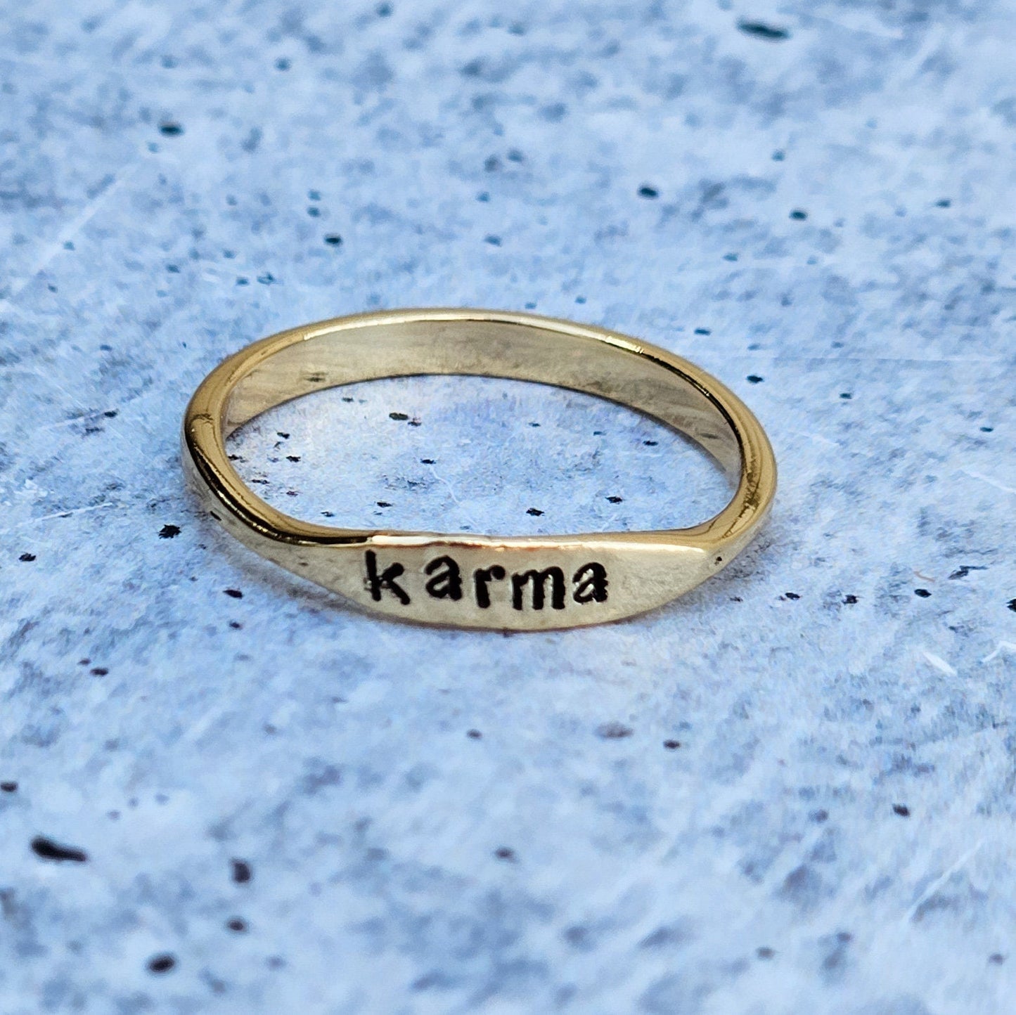 KARMA DAINTY GOLD  OR SILVER RING