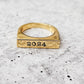 CLASS OF 2025 FLAT TOP GOLD OR SILVER RING