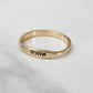 AHAVA HEBREW GOLD PLATED OR STERLING SILVER DAINTY RING
