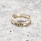 QUEER DAINTY GOLD PLATED OR STERLING SILVER RING