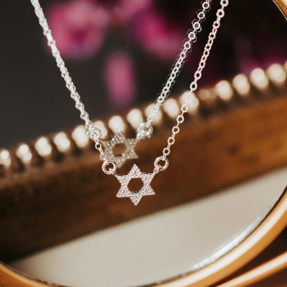 STAR OF DAVID CLASSIC CRYSTAL NECKLACE