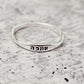AHAVA HEBREW GOLD PLATED OR STERLING SILVER DAINTY RING