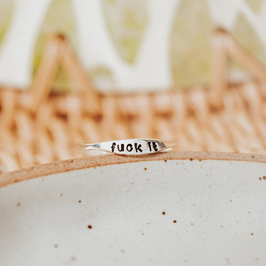 NOPE DAINTY GOLD OR SILVER RING