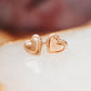 DAINTY HEART STUD EARRINGS