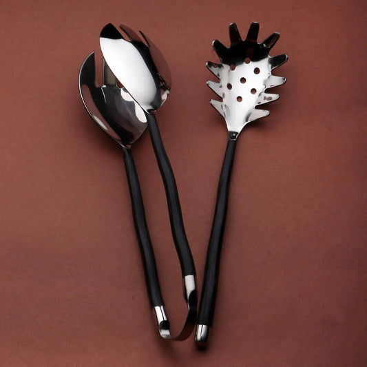 TEDPOLE PASTA SERVER & SPAGHETTI TONG SET